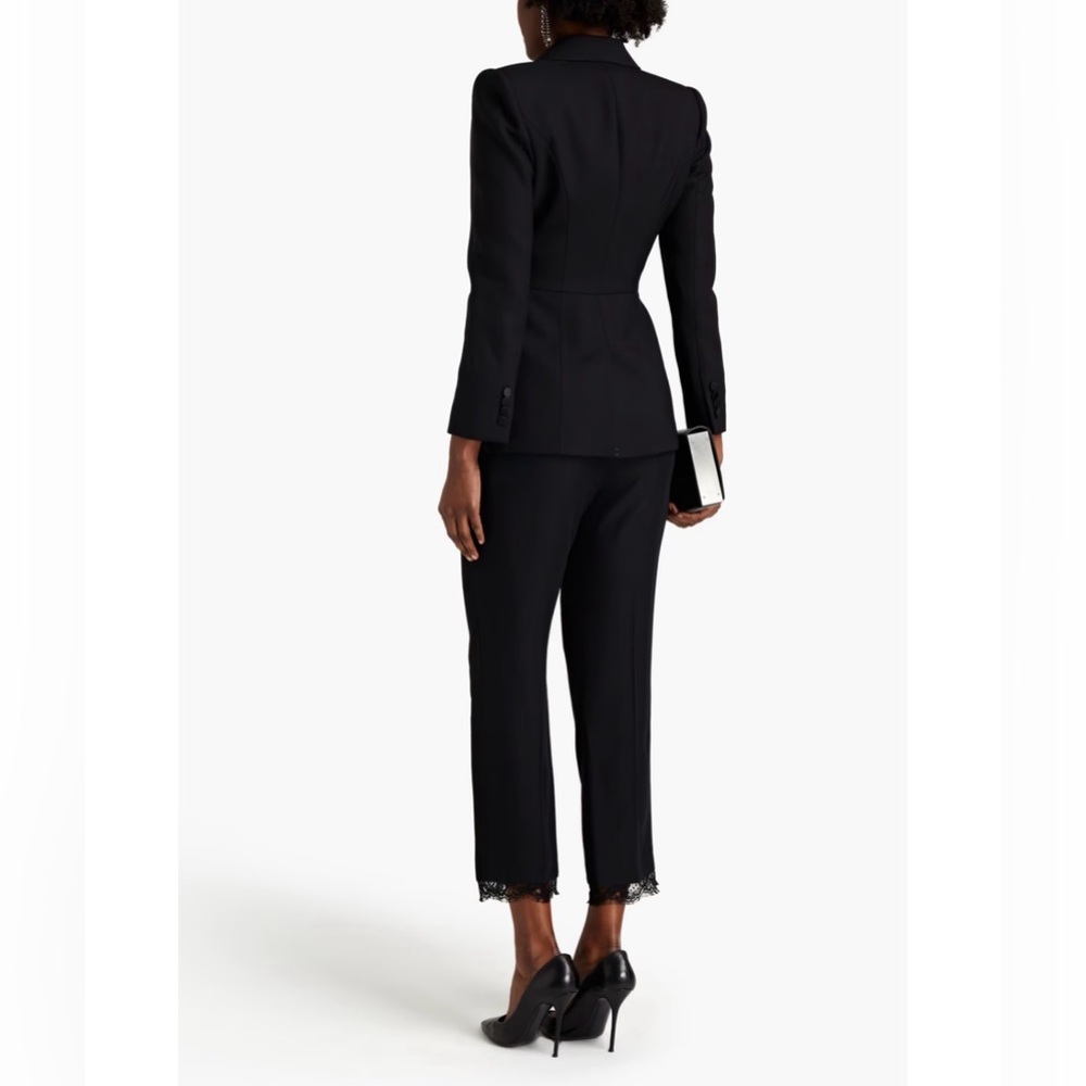 NWOT Chic Black Women's Blazer with Lace Accents - Picture 3 of 5